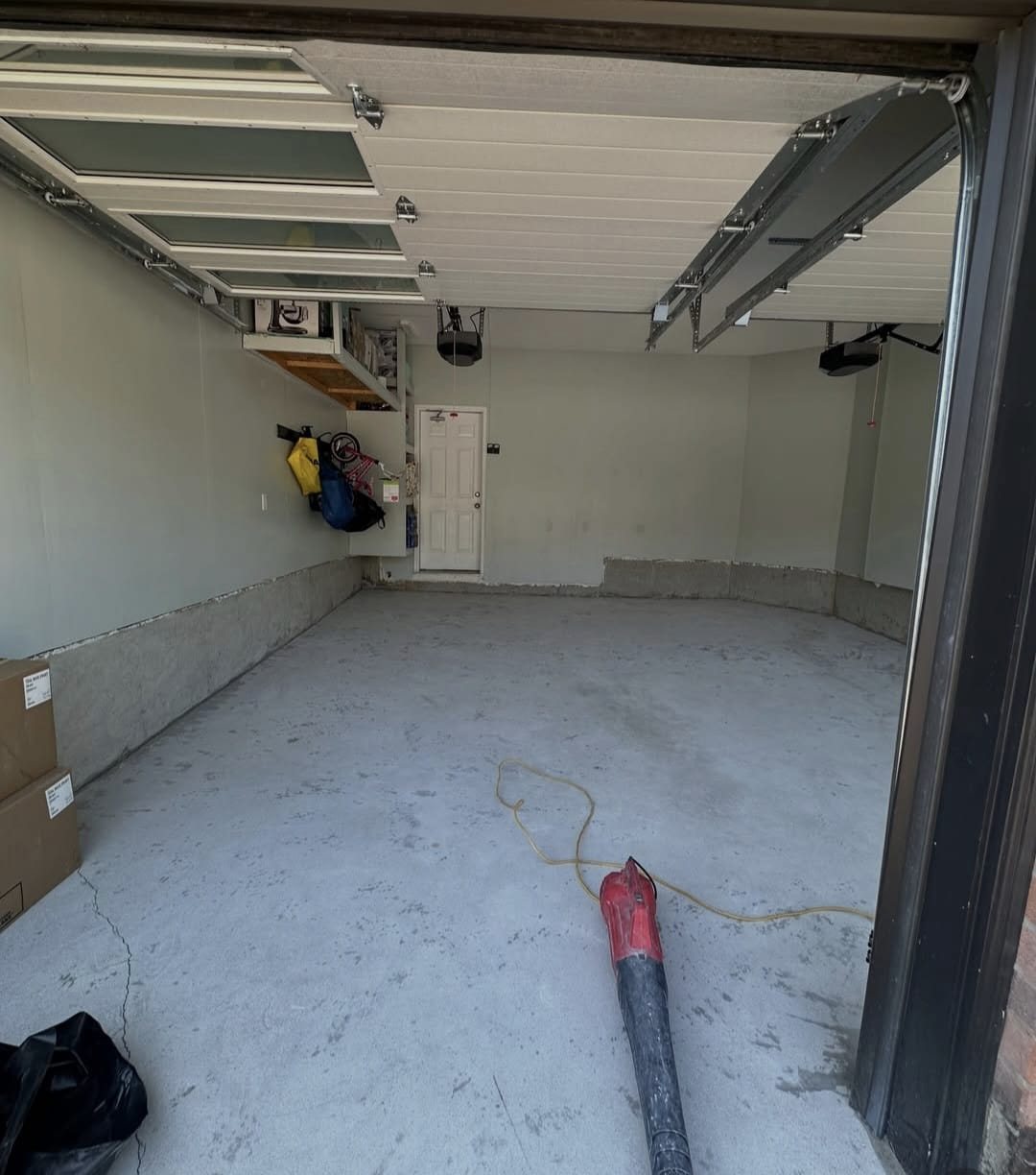 2-Car Garage Coating before epoxy