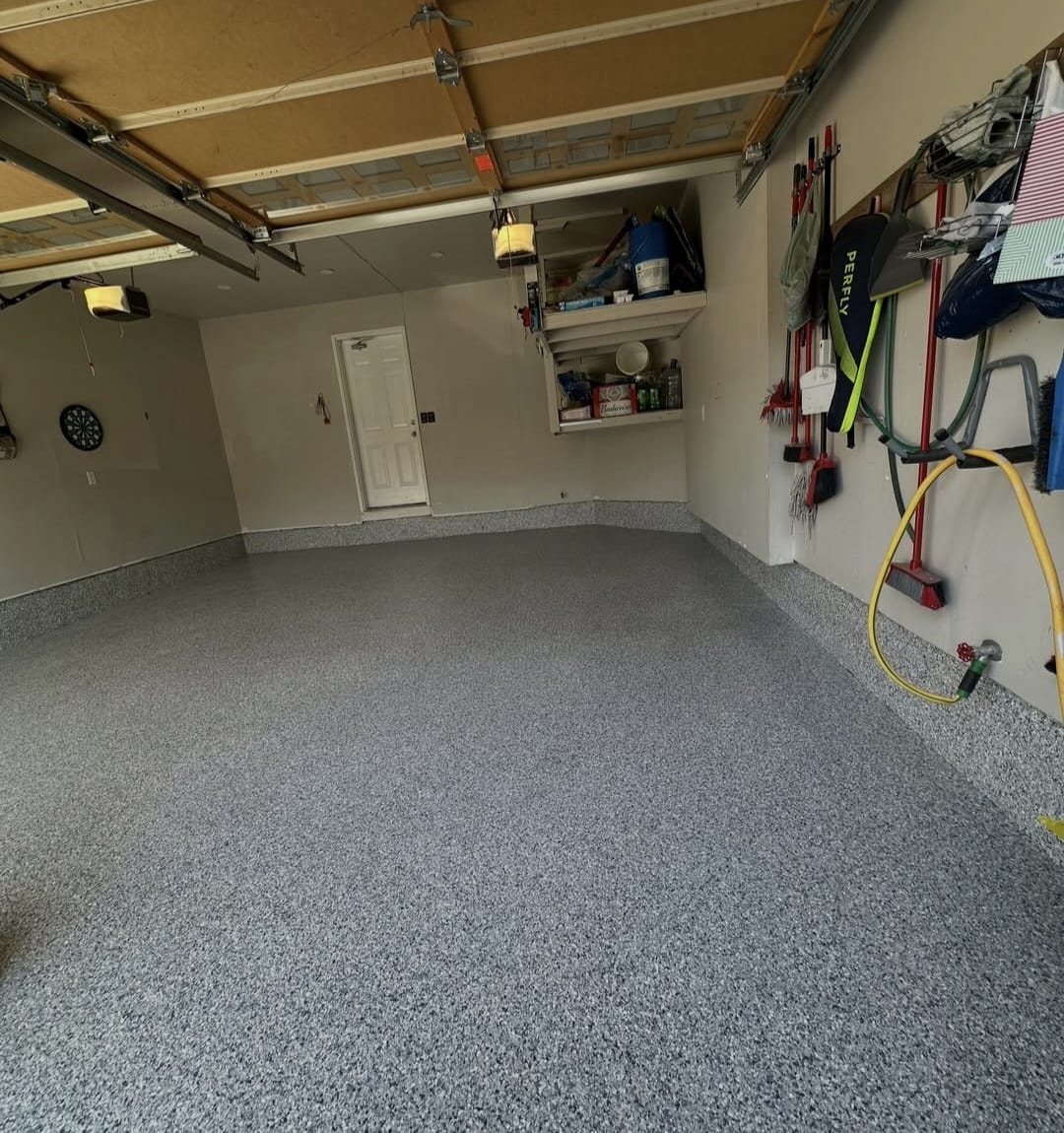Garage Makeover after epoxy