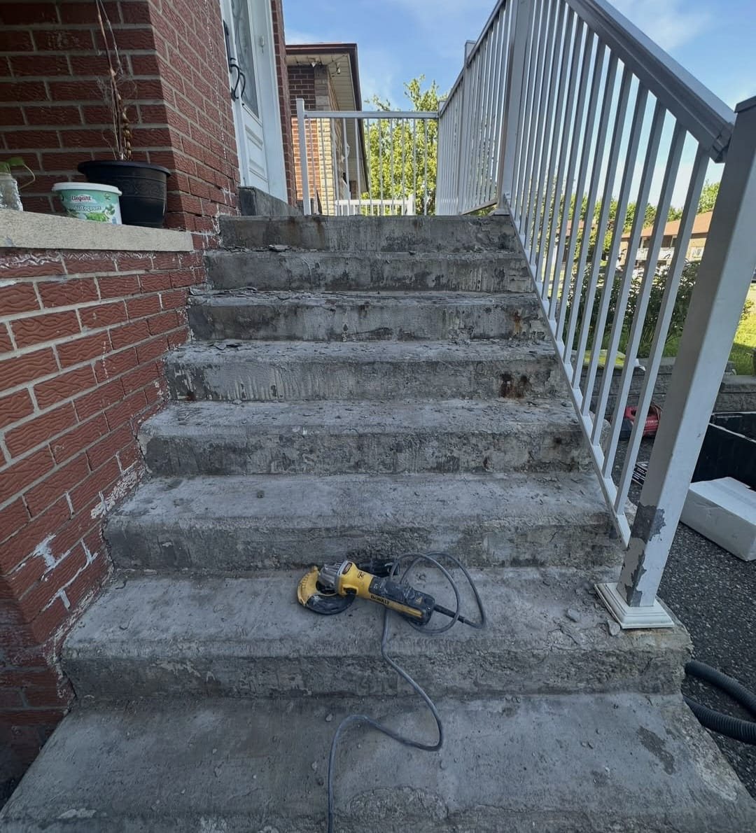 Front Steps Resurfacing before epoxy